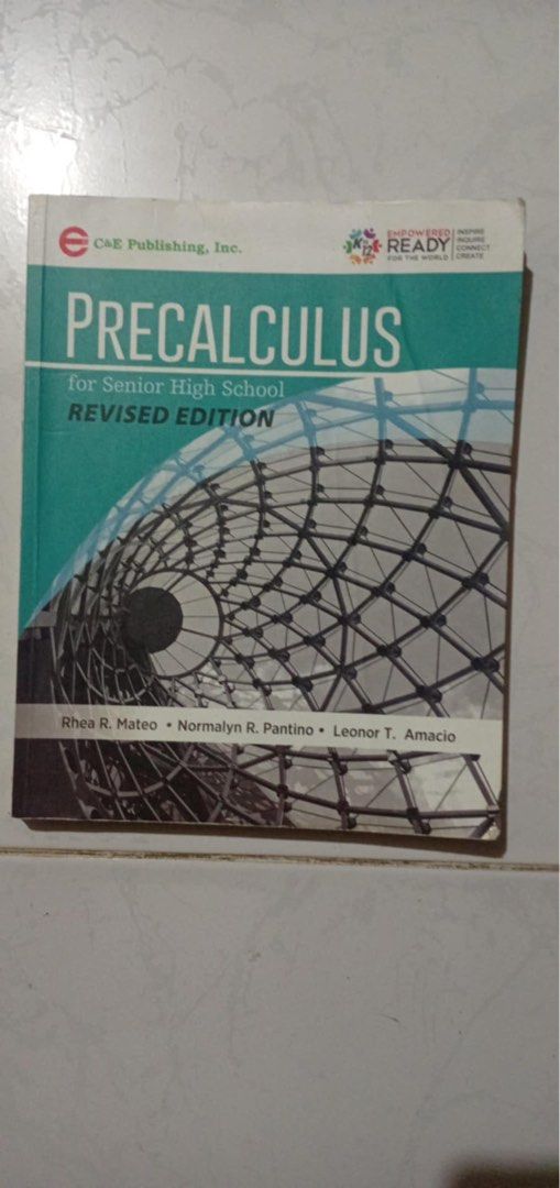 Pre-Calculus Book (Category: Textbooks) located in Manila. Submitted by prelovedbyellalalalaa (Listing ID 1348360998, Image 1). Description: Adamson University Pre Calculus .