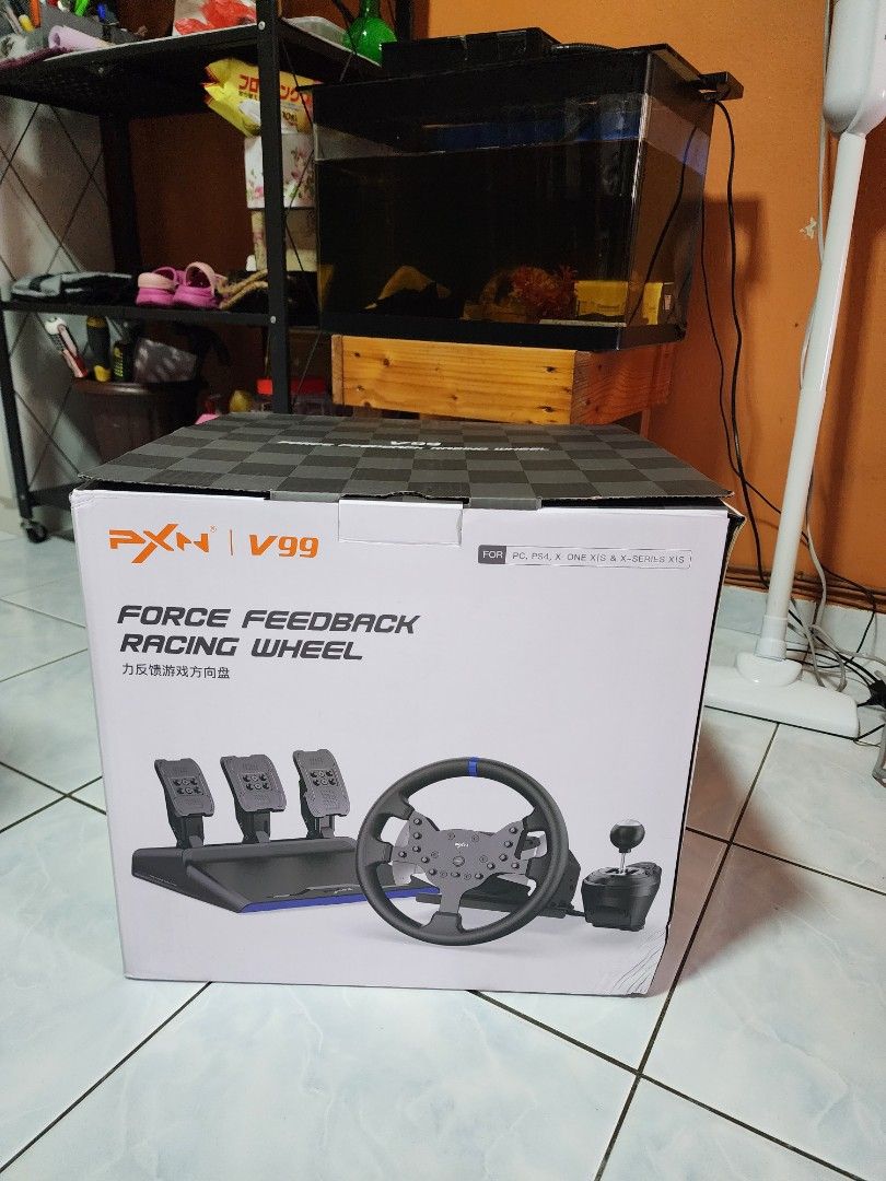 Pxn Sim Rig PXN V99 Simulator Steering Wheel with Racing Rig, Video Gaming, Gaming ...