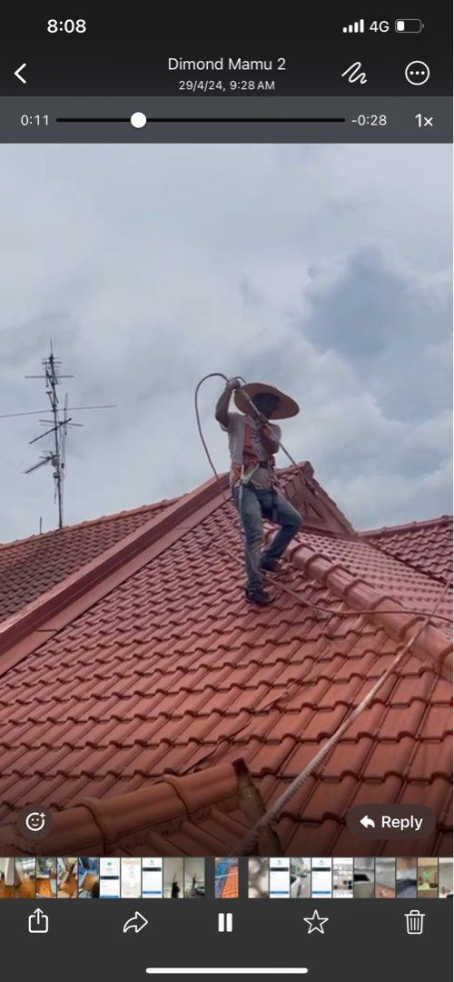 Roof tile wash & repainting service..62863093101315112