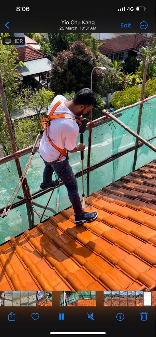 Roof tile wash & repainting service..62863093101315112