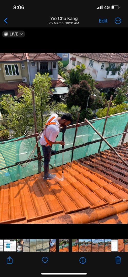 Roof tile wash & repainting service..62863093101315111