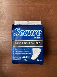 Secure Incontinence Pads for Men 10 Pads