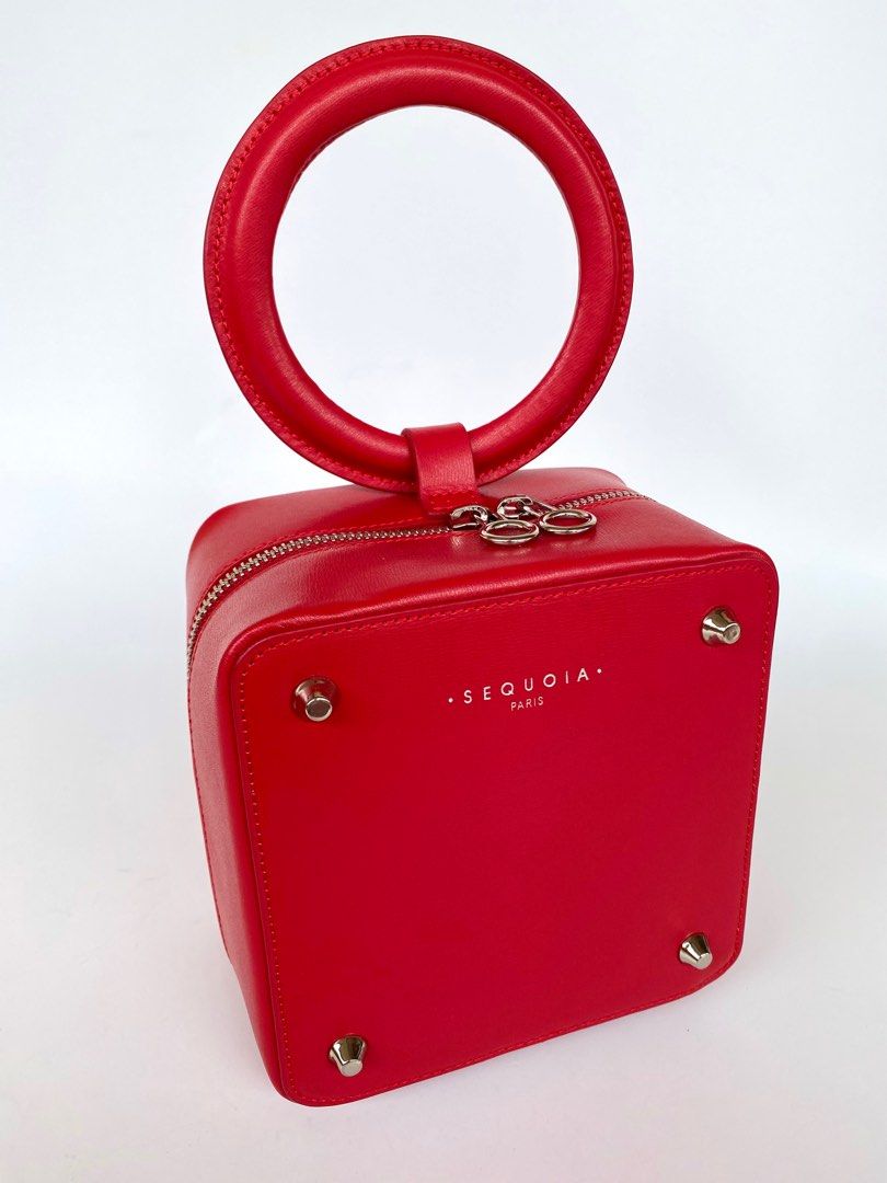 Sequoia Sweet Cube Small Box Bag Red Handle (Category: Luxury Bags & Wallets) located in Manila. Submitted by secondhavenph (Listing ID 1348227283, Image 1). Description: Sophistication meets individuality with this vibrant, unique Sequoia Sweet Cube Small Box Bag Red Handle, crafted to make a statement. 👜 Sequoia Sweet Cube Small Box Bag Red Handle - Sale price: P15,000 - In excellent condition - Comes with dustbag - Mode of pymt: BDO/ BPI/ Gca