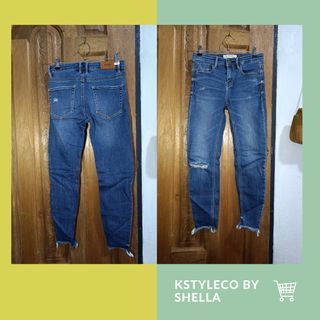 Stradivarius Tattered Skinny Jeans