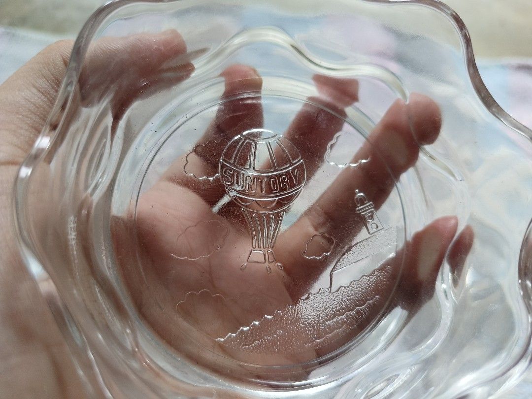 Suntory Glass Ashtray (Category: Other Kitchenware & Tableware) located in General Santos City (Dadiangas). Submitted by ced_thrifty24 (Listing ID 1348280885, Image 2). Description: Suntory Glass Ashtray (2 pcs) ✅ Authentic and Limited Edition Selling price + sf DM for more pictures.