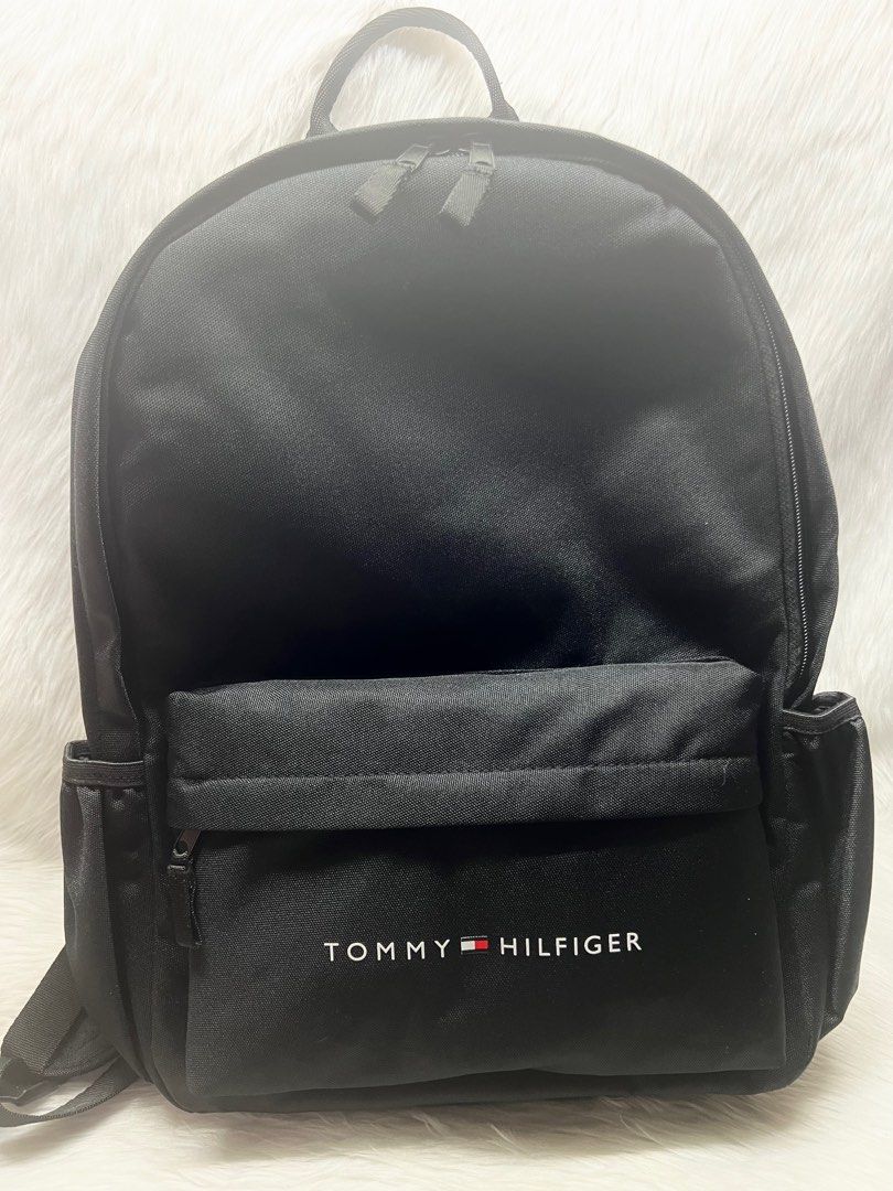 Tommy Hilfiger TH Men’s Campus Nylon Canvas Black Backpack (Category: Backpacks) located in Manila. Submitted by Authentic.Hub (Listing ID 1348354649, Image 2). Description: Tommy Hilfiger TH Men’s Campus Nylon Canvas Backpack. Color: Black Dimensions (in inches): L 14 x W 6 x H 18 Guaranteed original. Brand new with tag. Personally imported from USA. On hand. Ready for delivery. .