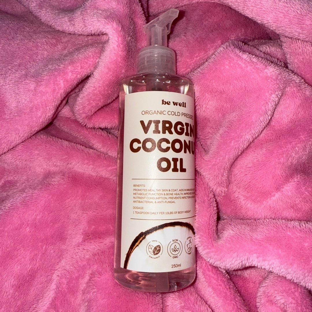 Virgin Coconut Oil Supplement for Pets 250ml (Category: Pet Food) located in Manila. Submitted by eancc (Listing ID 1348382787, Image 1). Description: Brand new never been used, gift lang Naturally siyang nagsosolid in colder temperatures RFS: Decluttering MOP: Gcash BDO BPI.