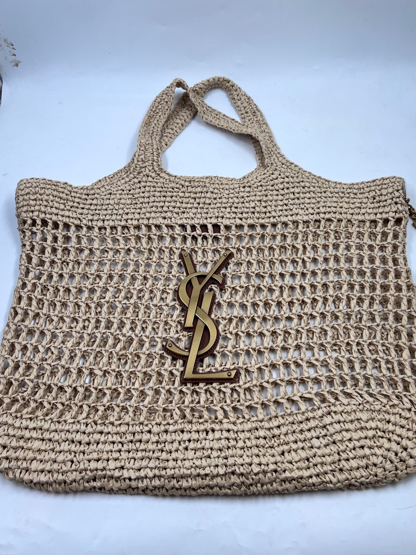 Ysl Rattan YSL Rattan Tote Bag, Luxury, Bags & Wallets on Carousell