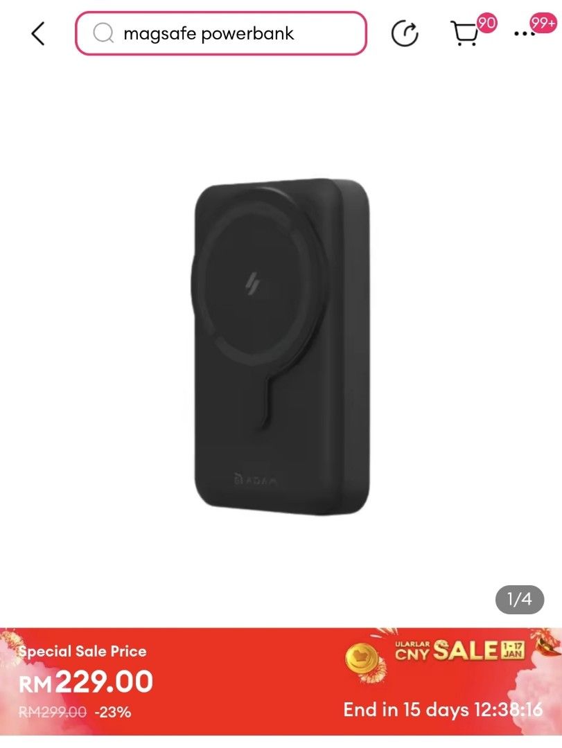 ADAM ELEMENTS (Category: Batteries & Power Banks) located in Kuala Lumpur. Submitted by stephenphang (Listing ID 1345033883, Image 2). Description: Adam elements Gravity CS10 Magnetic Power Bank with Foldable Stand.