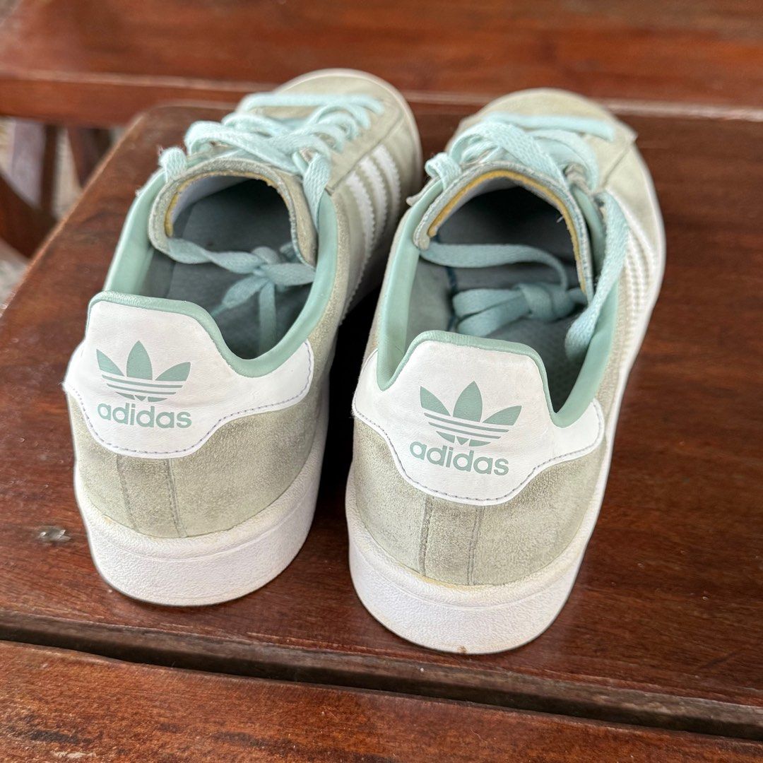 Adidas Campus "Ash Green" US 10.5 (Category: Sneakers) located in Cabanatuan. Submitted by damoroll (Listing ID 1345011627, Image 3). Description: authentic, original adidas size 10.5 us / 10 uk no box personal item: well-used but manage expectations. no major flaws and very presentable. ready to wear nationwide shipping via j&t nueva ecija location.