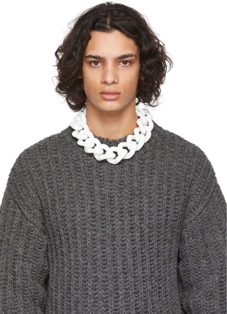 AMI De Coeur Necklace (Category: Necklaces) located in Pasig City. Submitted by halffullbutneverfull (Listing ID 1345019738, Image 1). Description: AMI Alexandre Mattiussi Ami De Coeur necklace Curb chain acrylic in white Logo charm in silver-tone Comes with box.