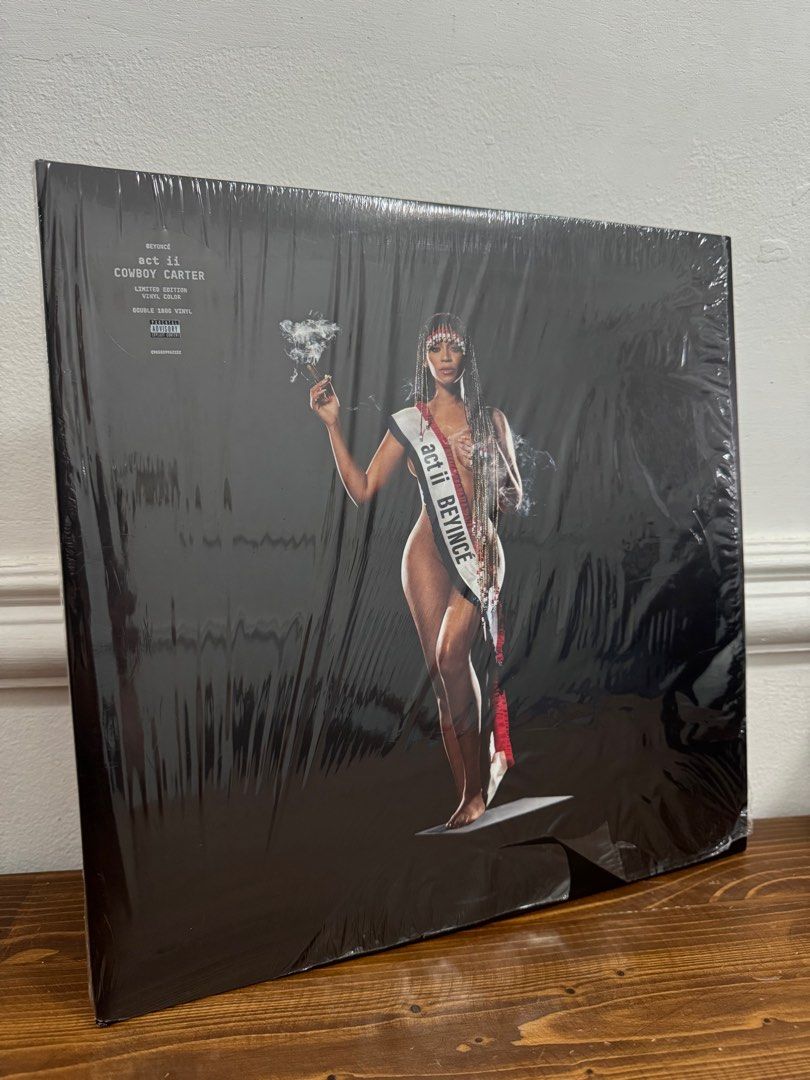 BEYONCE ‘COWBOY CARTER’ (RED VINYL) (Category: Vinyls) located in Cainta. Submitted by e.collections (Listing ID 1344941144, Image 1). Description: Beyonce ‘Cowboy Carter’ Limited Edition - red vinyl 2-disc album record Disc condition: near mint Sleeve condition: near mint (note: bottom of plastic sleeve already split; see last photo).