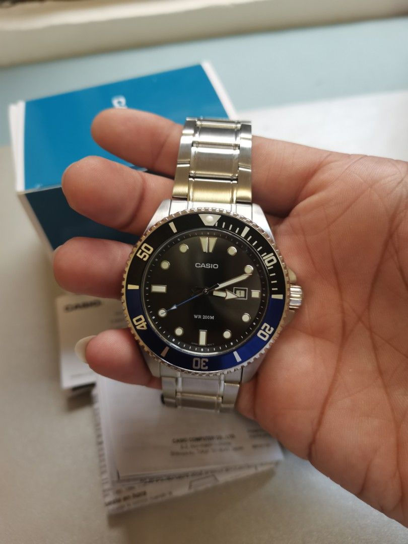 Casio MDV-107D (Category: Men's Watches) located in Rizal. Submitted by cs_luxurythrift (Listing ID 1345009379, Image 3). Description: ¬Authentic ¬Rotating Bezel ¬Batman Bezel ¬200M Water Resistant ¬Below SRP!!!.
