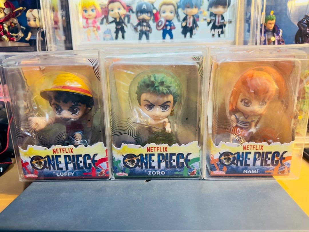 One Piece Set (Category: Figurines & Statues) located in Del Monte. Submitted by strawhateagle (Listing ID 1344958524, Image 1). Description: - Good Condition - With Box Protector - Open for Checking.