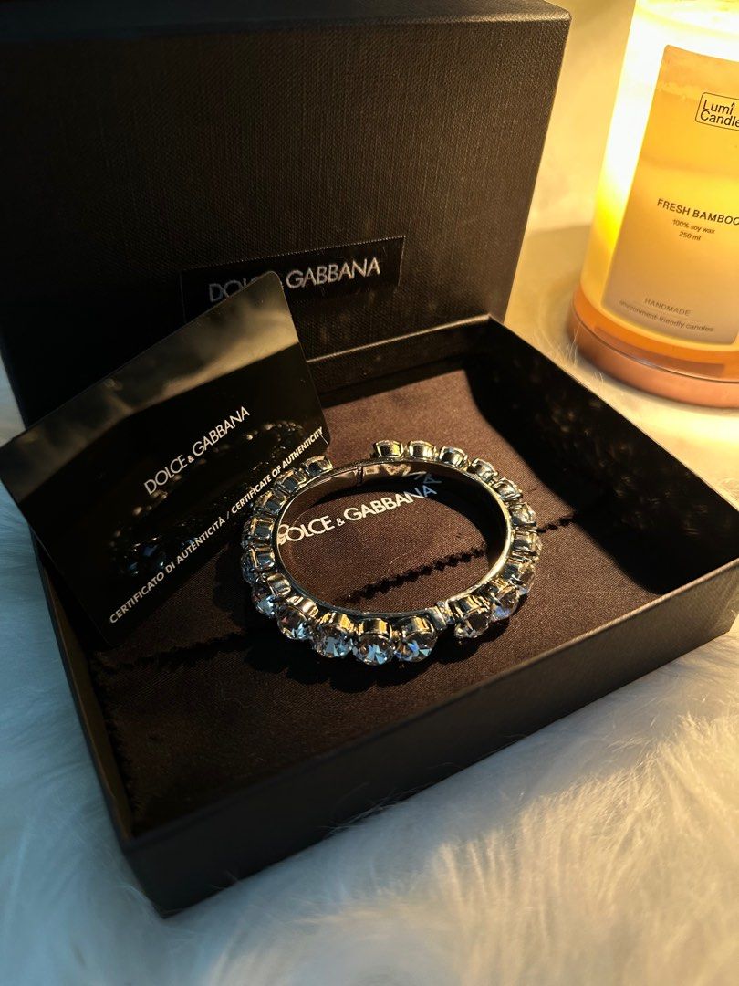 Dolce & Gabbana Bangle (Category: Bracelets) located in Muntinlupa City. Submitted by dmacccc (Listing ID 1345027329, Image 1). Description: Dolce & Gabbana Bangle Complete Box with Authenticity Card Lady owned RFS: Decluttering Jewelries Can do Shipping thru Jnt or LBC .