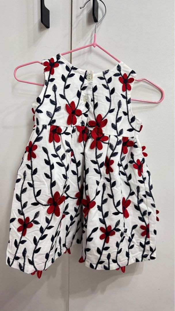 Floral baby dress (Category: Babies & Kids Fashion) located in Rizal. Submitted by milotee (Listing ID 1344936672, Image 2). Description: Fits 6-12months Rarely used due to pandemic my baby can’t go outside RFS: Decluttering Location: Binangonan, Rizal.