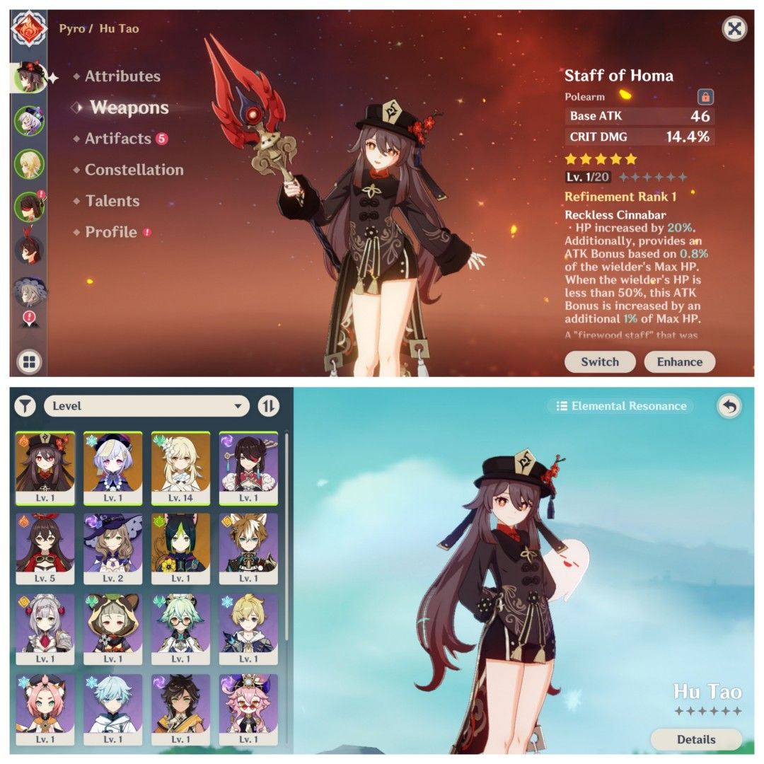 Hutao Sig AR7 Starter Genshin Impact (Category: Others) located in Caloocan City. Submitted by rurugenshin (Listing ID 1345111997, Image 1). Description: Check my profile for more accounts! *Hutao And Signature Weapon - Staff of Homa AR7 Unset Email - Unset Birthday Asia Server SAFE: First Owner - Manually Rolled Account Not Abyss Hacked 650 php Payment using gcash. Review after transaction..