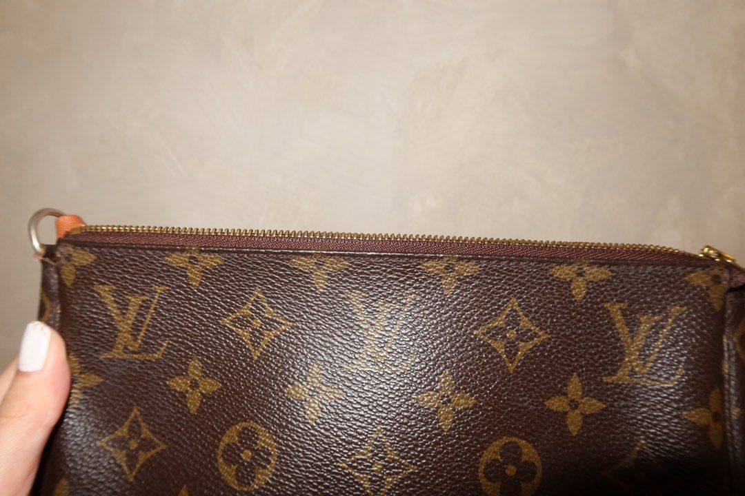 LV Pochette Accessoires (Category: Luxury Bags & Wallets) located in Quezon City. Submitted by buynsell_mnl (Listing ID 1344979857, Image 3). Description: Selling my preowned, authentic LV pochette! Dm me for more photos and for the code if needed • Used condition • Market price for the bag: PHP 40k + • Rush selling! .