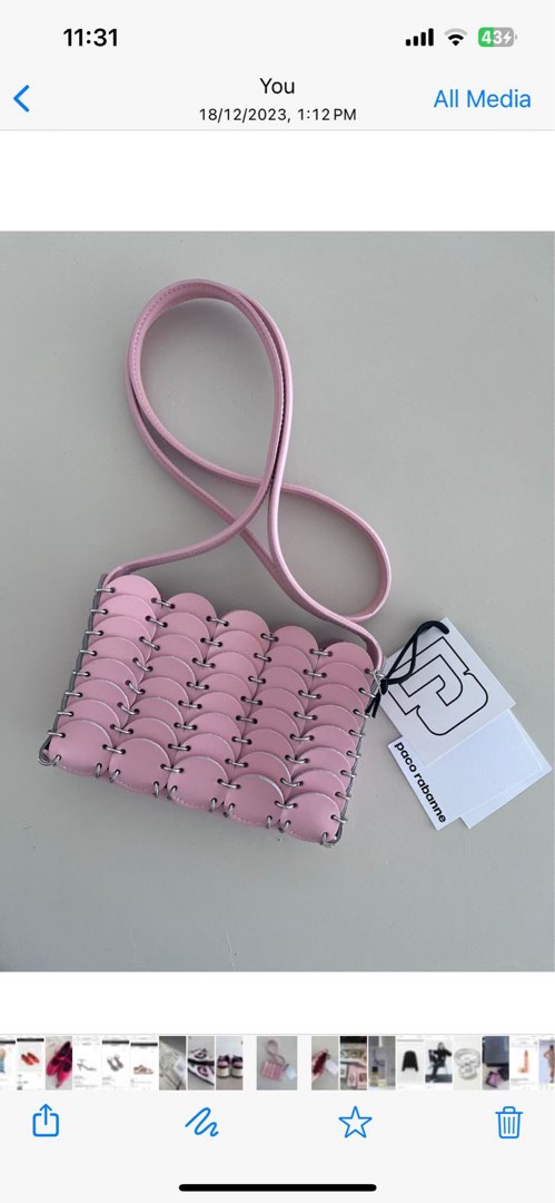 Paco Rabanne mini sling bag, Luxury, Bags \u0026 Wallets on Carousell