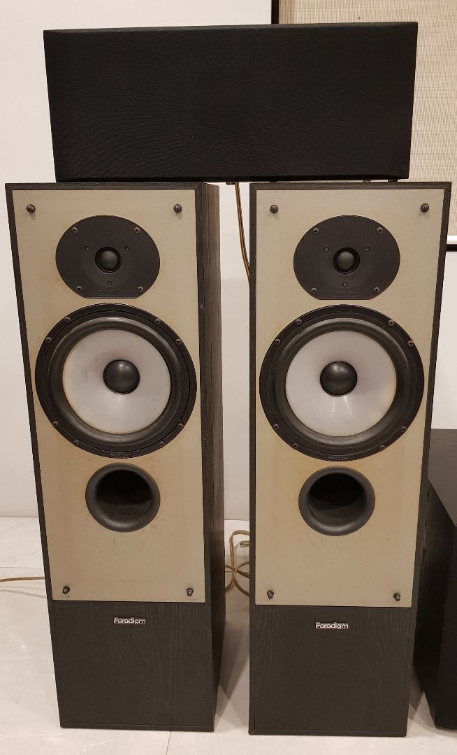 Paradigm speakers, floor, center (Category: Soundbars, Speakers & Amplifiers) located in Quezon City. Submitted by xfiremaxx (Listing ID 1344948482, Image 2). Description: Pick up at Timog Morato area. Office hours. First owner. Not buy & sell. Paradigm speakers, floor, center Working units when last used. As is. WYSIWYG 2 floorstanding (5SE MK3) 1 center (LCR-150) 1 sub (PDR-10) SOLD RFS: Decluterring. PHP24,500.00 or best offer. .