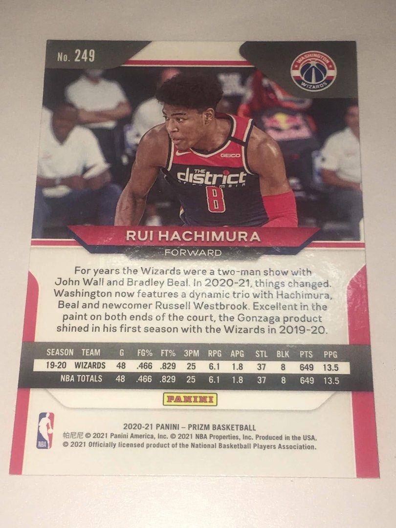 2020-21 Panini Prizm - [Base] #249 Rui Hachimura (Category: Raw Singles) located in Quezon City. Submitted by collectionneursonline88 (Listing ID 1345091385, Image 2). Description: 🔄 Meetups Balintawak Camachile 7/11 Quezon City 🛵 Shipping : - Lalamove ( except Provincial) - Flash Express - GogoExpress - LBC 📥 Payment : cash on meetups Gcash.