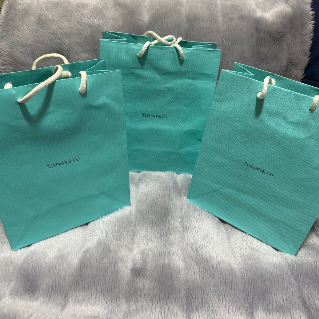 Tiffany & Co Paper Bags (Category: Luxury Bags & Wallets) located in Quezon City. Submitted by jshoppppp (Listing ID 1345019303, Image 1). Description: Size: 8” x 9.5” P250 each Used only after purchase BPI or BDO SF c/o buyer PIOG.