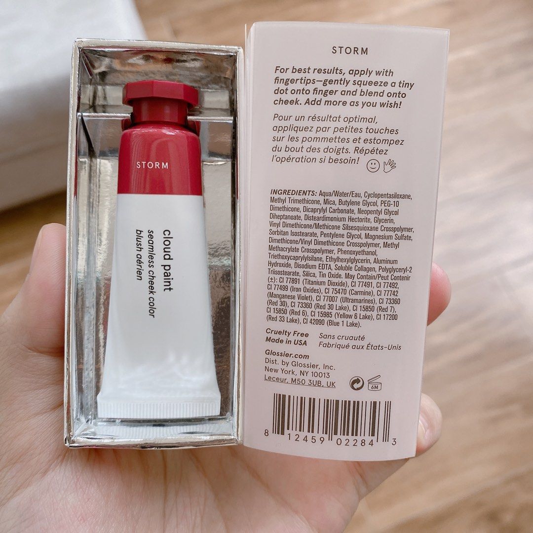 🇺🇸 BNEW Original Glossier Cloud Paint Blush Storm (Category: Makeup) located in Davao. Submitted by misisnijungkook (Listing ID 1348498864, Image 2). Description: BNEW Rfs: extra Purchased in Usa Original - Easy to wear and apply, each shade is sheer enough to blend and layer without going overboard. - BUYERS WITH HISTORY OF JOY RESERVERING ARE NOT ALLOWED✌️✌️✌️✌️ LET'S NOT WASTE EACH OTHERS TIME! Shipping: J&T only SHIPPING FEE TO BE SHOULDERE