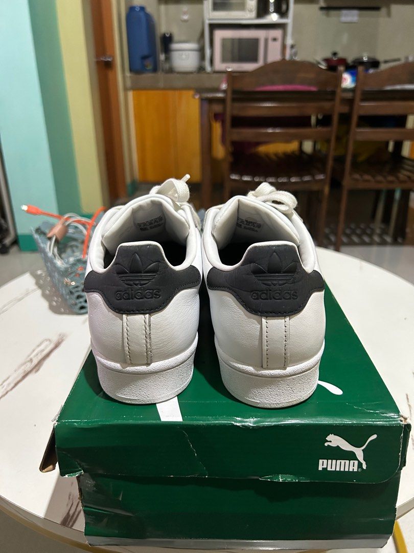 Adidas superstars (Category: Sneakers) located in Rizal. Submitted by declutter101s (Listing ID 1348439207, Image 3). Description: Original with replacement box.money back if proven fake,personal collection bought in Qatar 🇶🇦 negotiable for serious buyer thanks.