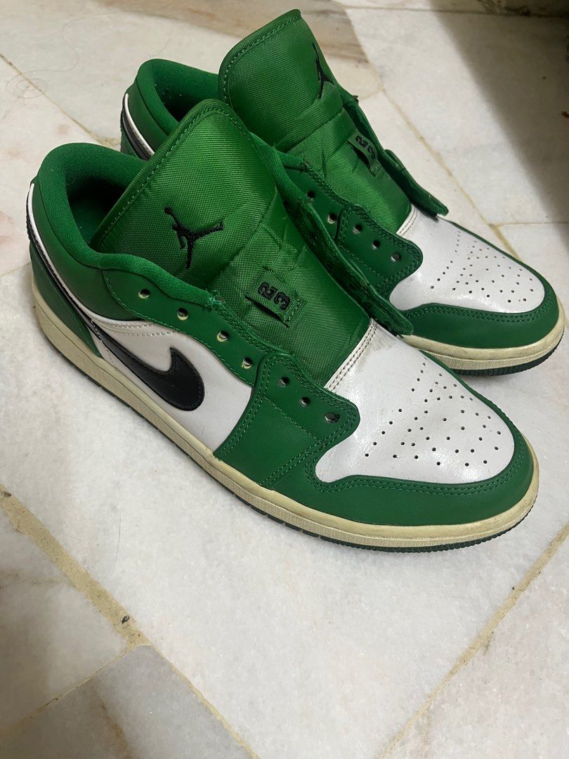 air jordan 1 low pine green mens
