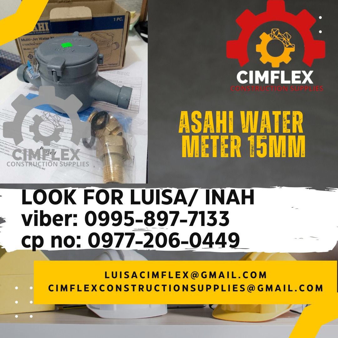 ASAHI WATER METER 15MM (Category: Construction Tools & Equipment) located in Caloocan City. Submitted by luisacimfl72432 (Listing ID 1348433450, Image 1). Description: ASAHI WATER METER 15MM LOOK FOR LUISA/ INAH VBR 0995-897-7133 0977-206-0449 .