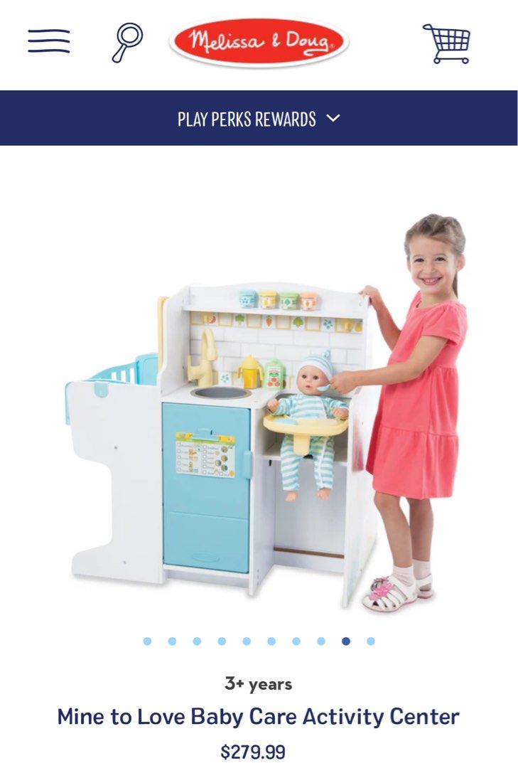💯Auth Melissa & Dough baby care set (Category: Infant Playtime) located in Makati City. Submitted by brandedshopoffers (Listing ID 1348612456, Image 2). Description: 💯Authentic Melissa & Doug baby care set (US brand) kids play from 1-10yrs old This is a perfect nursery toy for your little one. Even adults can enjoy playing this cute and adorable play set ❣️ Price: 10k Note: accessories are included.