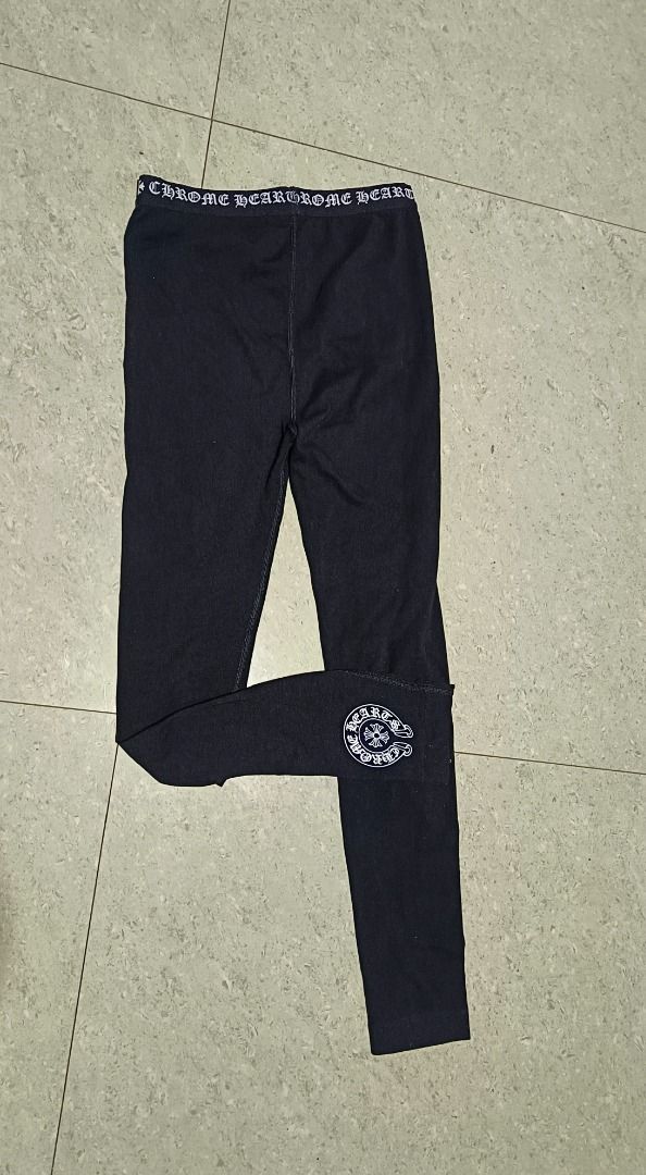 Authentic Chrome Hearts Leggings (Category: Other Bottoms) located in Davao. Submitted by demnagodz (Listing ID 1348602848, Image 1). Description: Authentic Chrome Hearts Leggings Horseshoe Logo Size M on tag 24 Waist Price negotiable if serious buyer Freeshipping Can do meetup within Davao Area.