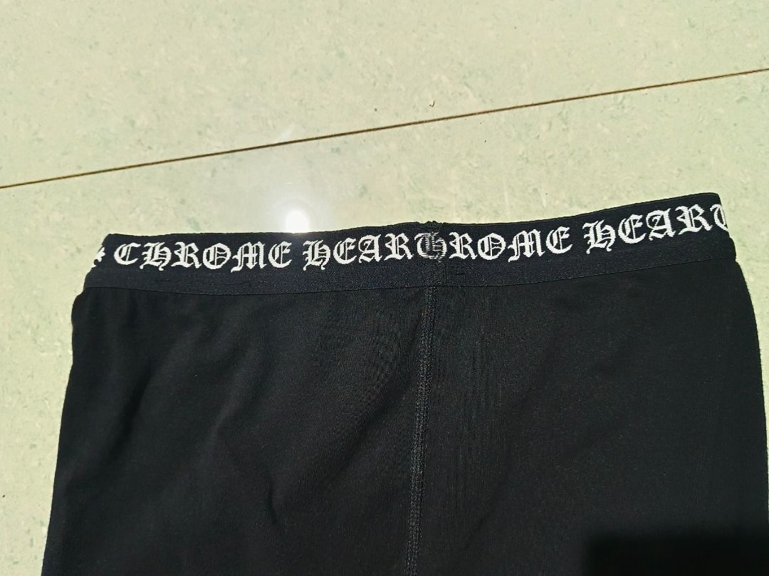 Authentic Chrome Hearts Leggings (Category: Other Bottoms) located in Davao. Submitted by demnagodz (Listing ID 1348602848, Image 2). Description: Authentic Chrome Hearts Leggings Horseshoe Logo Size M on tag 24 Waist Price negotiable if serious buyer Freeshipping Can do meetup within Davao Area.