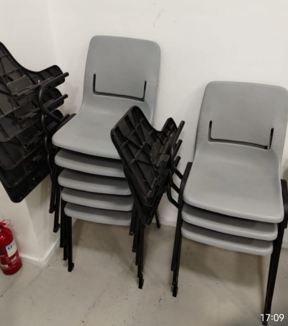 💥Stackable chair with side table💥 (Category: Chairs) located in Singapore. Submitted by arise.services1 (Listing ID 1348526421, Image 3). Description: very sturdy chair with side table. Good for heavy usage 24 pcs @$12 each. Take all have discount. self collect at 808 French rd or can arrange for delivery at additional cost depending on location.