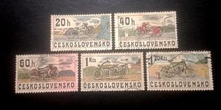 Czechoslovakia 1975 - Czechoslovak Motorcycles 5v. (used)