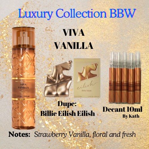 Decant 10ml Luxury Bath and Body Works (Category: Fragrance & Deodorants) located in Batangas. Submitted by klv_24 (Listing ID 1348587113, Image 2). Description: Extracted from Original Bottle. 10ml glass spray bottle. BBW original from Canada/US Payment first thru Gcash/Maya Delivery Fee/Shipping fee c/o to Buyer Thank you po..