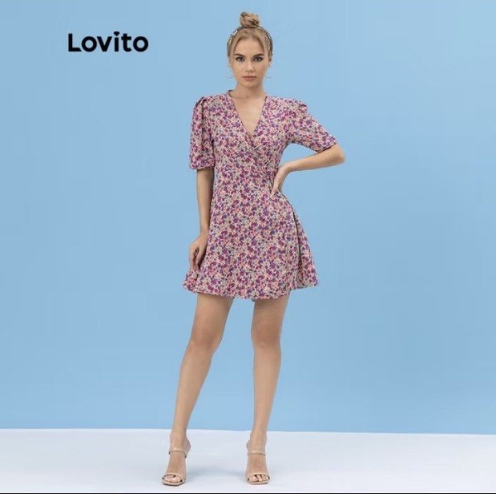 Dress medium Lovito (Category: Dresses) located in Quezon City. Submitted by zhellar (Listing ID 1348441816, Image 1). Description: Puff sleeve medium wrap around dress never been usedstill with tag. rfs decluttering .