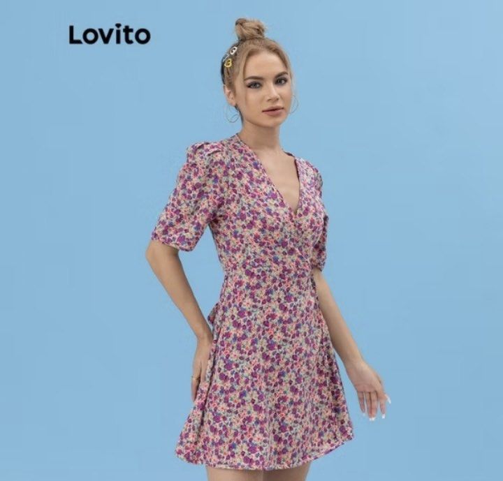 Dress medium Lovito (Category: Dresses) located in Quezon City. Submitted by zhellar (Listing ID 1348441816, Image 3). Description: Puff sleeve medium wrap around dress never been usedstill with tag. rfs decluttering .