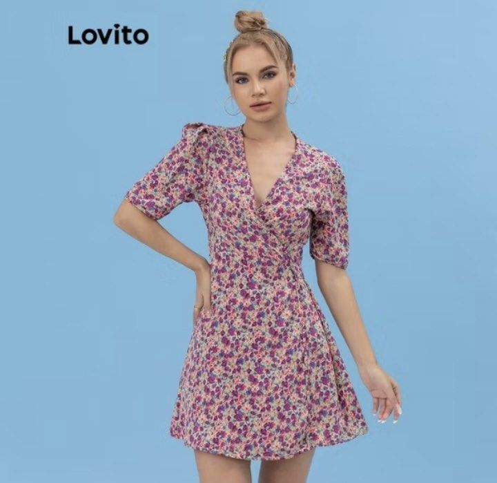 Dress medium Lovito (Category: Dresses) located in Quezon City. Submitted by zhellar (Listing ID 1348441816, Image 2). Description: Puff sleeve medium wrap around dress never been usedstill with tag. rfs decluttering .