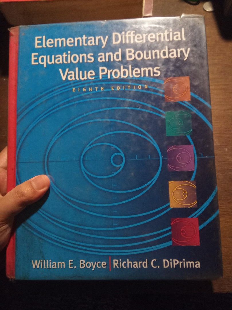 Elementary Differential Equations Boyce DiPrima Differential Integral Calculus Numerical Analysis Mathematics probability statistics (Category: Textbooks) located in Quezon City. Submitted by mijoboma (Listing ID 1348266988, Image 1). Description: hardcover at quality yung paper. pati even-numbered exercises may answer key sa likod - mananawa ka sa practice 😬.