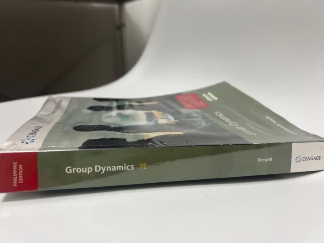 Group Dynamics (Category: Textbooks) located in Manila. Submitted by eyeftee (Listing ID 1348569318, Image 2). Description: 🖇️ Group Dynamics Seventh Edition. by Donelson R. Forsyth original copy wrapped in a plastic cover mop: gcash, maya, bdo mod: lalamove & angkas/grab padala dm for inquiries.