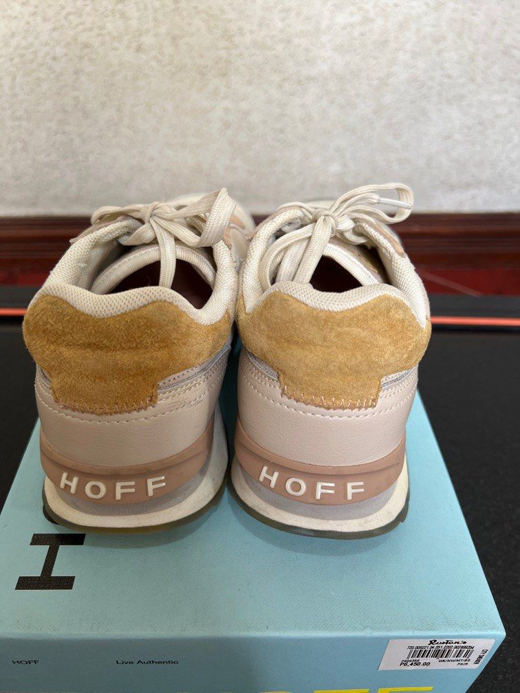 Hoff sneakers (Category: Sneakers) located in Quezon City. Submitted by decluttering25 (Listing ID 1348452660, Image 3). Description: Bought in Rustans for 6,450php Used a few times Really nice color RFS - de cluttering From 3500 now at 2k.