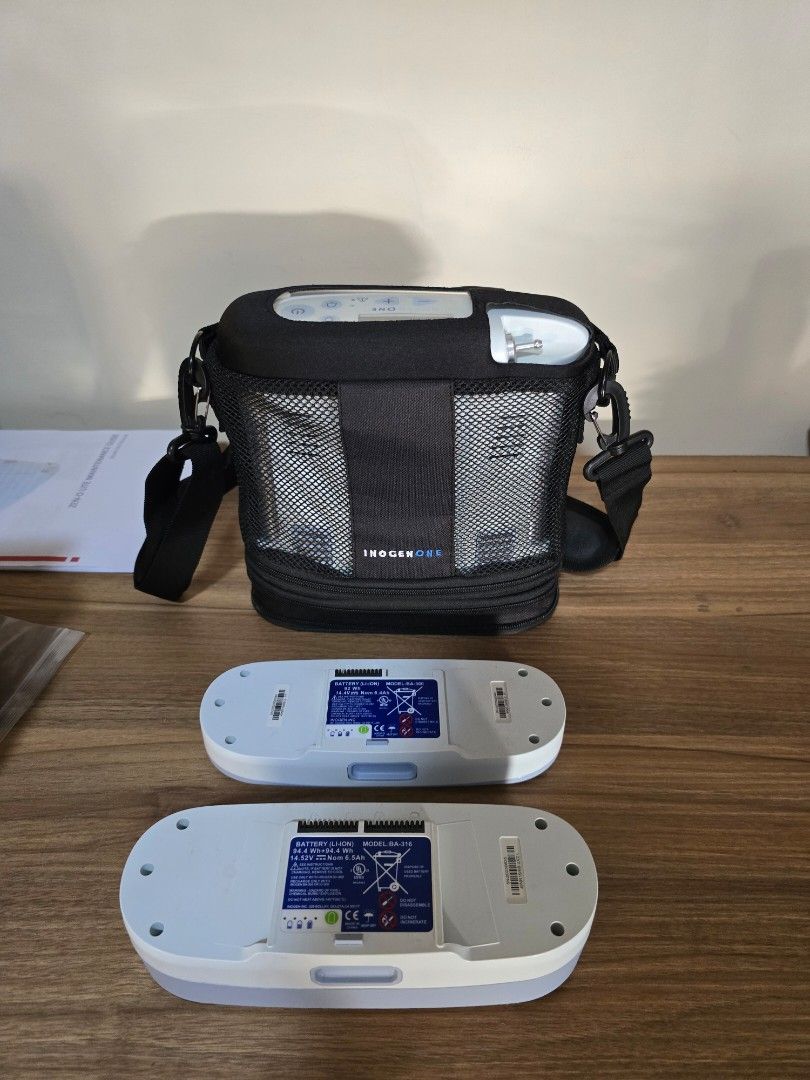 Inogen one G3 portable oxygen concentrator (Category: Rehabilitative Devices) located in Cainta. Submitted by reabilty (Listing ID 1348536627, Image 3). Description: Inogen one G3 portable oxygen concentrator FAA APPROVE Inogen one oxygen concentrator, the listed accessories below Setting by 4 Liters Weight : 4.8 Pounds AC Power supply Carry bag,manual I can send trough email. Cash on delivery Meet up possible Oxygen flow Intelligent delivery tec