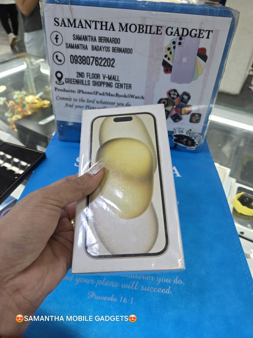 Iphone 15 128gb Openline NTC Approve (Category: iPhone 15 Series) located in Manila. Submitted by lenweltong05295 (Listing ID 1348491882, Image 2). Description: Iphone 15 128gb Openline NTC Approve Brandnew Sealed with Warranty Onhand Stock.