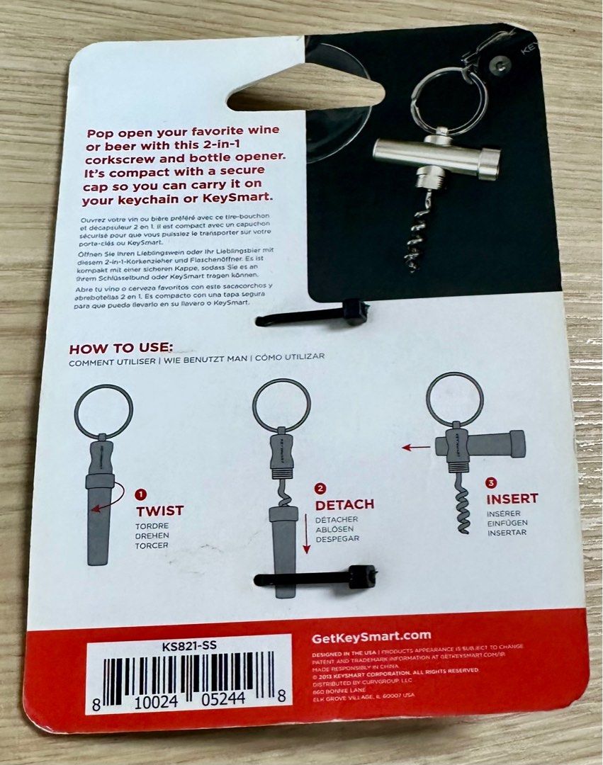 Keysmart | CorkSmart Keychain Wine Bottle Opener (Category: Other Kitchenware & Tableware) located in Quezon City. Submitted by simplysortedph (Listing ID 1348628259, Image 2). Description: .