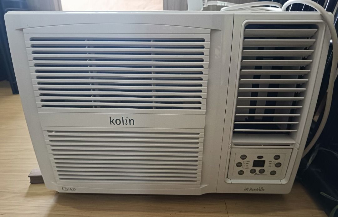 Kolin 1.5 HP Window Inverter Type Aircon (Category: Air Conditioning and Heating) located in General Trias. Submitted by leo_santiago (Listing ID 1348482367, Image 1). Description: Kolin 1.5 HP Window Inverter Type Aircon Model: Kolin KAG-145WCINV Price: Php. 19K No issue, never been repaired. Minsan lang nagamit. SPECS: Weight 39.5 kg Dimensions L 70.8 x W 56 x H 37.5 (cm) FEATURES Full DC Inverter Blue Fins Smart Controller Quick Cooling R32 Re
