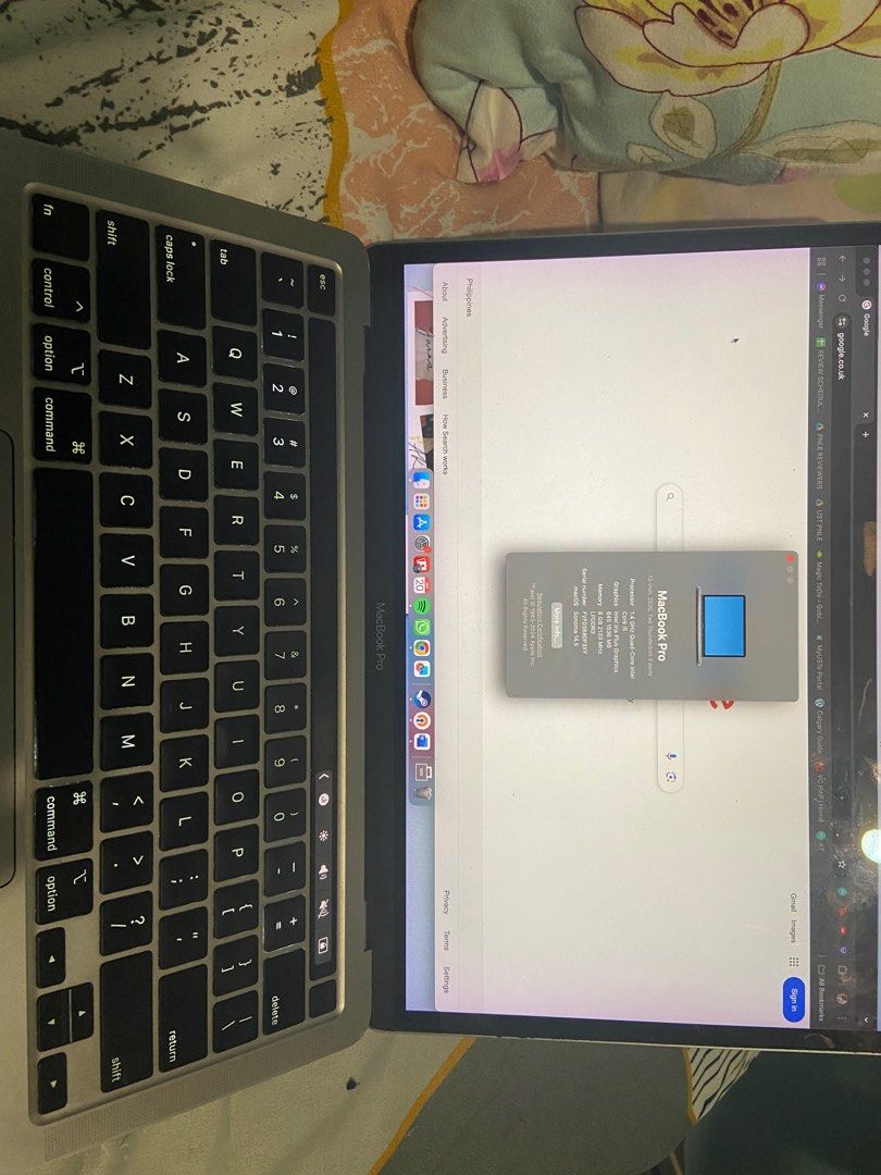 MACBOOK PRO 2020 13” (Category: Laptops & Notebooks) located in San Pedro. Submitted by julianasumalabe (Listing ID 1348448300, Image 2). Description: Bought brand new. No repairs have been made Good Condition Price slightly negotiable.