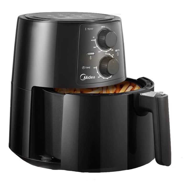 MIDEA 3.5L AIR FRYER (Category: Fryers) located in Quezon City. Submitted by reignsebag85059 (Listing ID 1348563893, Image 3). Description: Bought it in all homes with box also. I used it a few times lang talaga selling it kase planning to move to house na fully furnished na. CMIP Model: FP-77SAF035LMTM-B1 Fry Basket Capacity: 3.5L Housing: Plastic (ABS) Control: Mechanical Voltage: 220-240V/ 50-60Hz Power: 1400 Timer (min): 60 Temperature (°C): 