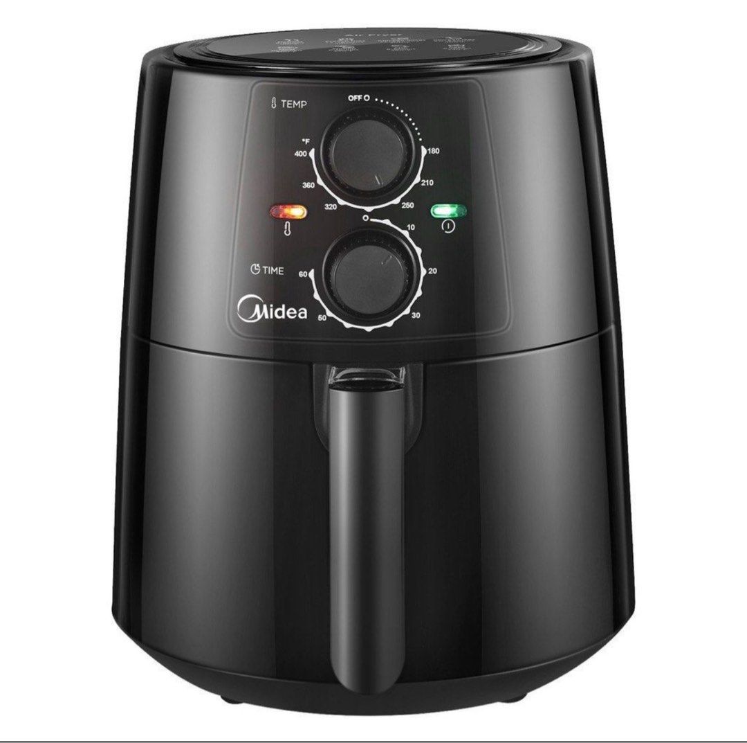 MIDEA 3.5L AIR FRYER (Category: Fryers) located in Quezon City. Submitted by reignsebag85059 (Listing ID 1348563893, Image 2). Description: Bought it in all homes with box also. I used it a few times lang talaga selling it kase planning to move to house na fully furnished na. CMIP Model: FP-77SAF035LMTM-B1 Fry Basket Capacity: 3.5L Housing: Plastic (ABS) Control: Mechanical Voltage: 220-240V/ 50-60Hz Power: 1400 Timer (min): 60 Temperature (°C): 