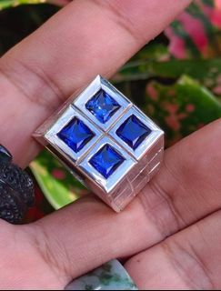 Natural BLUE SAPPIRE unisex ring